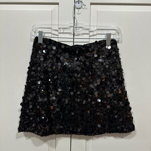 Abercrombie & Fitch Black Sequin Mini Skirt